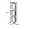 36 Inch Shelves Set of 2 3 Tier Design Iron Frame Wood Gray Finish By Casagear Home BM311673