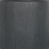 16 Inch Side End Table Modern Cylinder Jar Like Design Mango Wood Black By Casagear Home BM311676