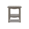 Arin 26 Inch Side End Table Open Shelf Vintage Style Gray Hardwood By Casagear Home BM311734