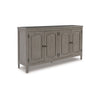 Arin 68 Inch Sideboard Cabinet Console with 2 Doors, Antique Gray Wood By Casagear Home