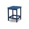 Suen 19 Inch End Table Outdoor Blue Polyethylene Slatted Top Steel Frame By Casagear Home BM311742