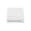 Suen 20 Inch Ottoman Footrest Outdoor White Sloped Slatted Style Steel By Casagear Home BM311744