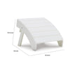 Suen 20 Inch Ottoman Footrest Outdoor White Sloped Slatted Style Steel By Casagear Home BM311744