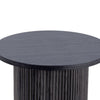 Cid Cue 24 Inch Side End Table Tambour Pedestal Base Black Ash Veneer By Casagear Home BM311775