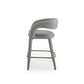 Cid Taya 26 Inch Counter Stool Chair Tapered Legs Gray Faux Leather By Casagear Home BM311779