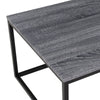 Rebecca 3pc Nesting Coffee and End Table Set Black Metal Gray Wood Top By Casagear Home BM311799