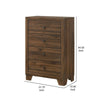 Shan 45 Inch Tall Dresser Chest 4 Drawers Cherry Brown Wood Finish By Casagear Home BM311826