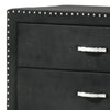 Moha 50 Inch Tall Dresser Chest 5 Drawers Metal Handles Black Velvet By Casagear Home BM311828