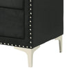 Moha 50 Inch Tall Dresser Chest 5 Drawers Metal Handles Black Velvet By Casagear Home BM311828