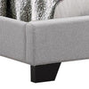 Lawrence Queen Size Bed Wood Frame Light Gray Button Tufted Upholstery By Casagear Home BM311835