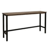 Simi 67 Inch Console Table, Wide 3 Tier Design, Black Metal, Brown Wood By Casagear Home