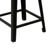 Simi 24 Inch Counter Height Stool Industrial Black Metal Base Brown Wood By Casagear Home BM311857