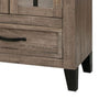 Simi 70 Inch Sideboard Buffet Console Cabinet Metal Legs Rustic Brown Wood By Casagear Home BM311858