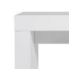 Libi 47 Inch Console Table Minimalist Rectangular Top Lacquered White By Casagear Home BM311921