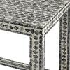 Set of 2 Nesting Side End Tables Capiz Inlaid Design Gray and White By Casagear Home BM311954