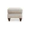 Vlea 34 Inch Ottoman Chevron Effect Light Beige Polyester Upholstery By Casagear Home BM312035