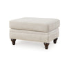 Vlea 34 Inch Ottoman Chevron Effect Light Beige Polyester Upholstery By Casagear Home BM312035