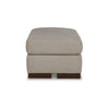 Magg 44 Inch Ottoman Low Profile Block Feet Gray Polyester Upholstery By Casagear Home BM312044