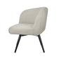 39 Inch Swivel Accent Chair Soft Cream Fabric Upholstery Black Iron Legs By Casagear Home BM312097