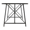 79 Inch Dining Table Black Rectangular Top Sleek X Shaped Iron Legs By Casagear Home BM312109