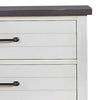 Akira 42 Inch Tall Dresser Chest 5 Drawers White Solid Wood Gray Top By Casagear Home BM312113