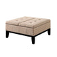 Orin 36 Inch Ottoman Split Storage Lid Tufted Beige Upholstery Wood By Casagear Home BM312132