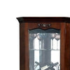 72 Inch Corner Curio Cabinet 5 Shelves Tempered Glass Door Brown Wood By Casagear Home BM312149