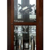 72 Inch Corner Curio Cabinet 5 Shelves Tempered Glass Door Brown Wood By Casagear Home BM312149