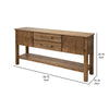 Olum 60 Inch Sofa Table 2 Drawers Lower Shelf Solid Mango Wood Brown By Casagear Home BM312233