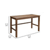 Olum 51 Inch Desk Rectangular Top Solid Mango Wood Frame Towny Brown By Casagear Home BM312236