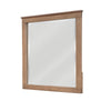 Neuv 33 x 36 Dresser Mirror Square Shape Solid Wood Frame Natural Brown By Casagear Home BM312239