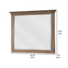 Riel 37 x 42 Dresser Mirror Square Wire Brushed Solid Wood Sandy Brown By Casagear Home BM312244