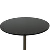 Mari 36 Inch Counter Height Table Black Round Top and Stainless Steel Base By Casagear Home BM312264