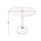 Mari 36 Inch Counter Height Table White Round Top and Stainless Steel Base By Casagear Home BM312265