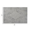 Trix 8 x 10 Large Area Rug Mandala Pattern Rectangular Gray Cotton Fiber By Casagear Home BM312324