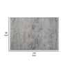 Trix 8 x 10 Large Area Rug Abstract Micro Fringe Details Gray Polyester By Casagear Home BM312325