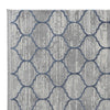 Trix 8 x 10 Large Area Rug Trellis Design Quatrefoil Pattern Gray Cotton By Casagear Home BM312326