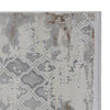 Trix 8 x 10 Large Area Rug Distressed Lattice Motif Taupe Gray Cotton By Casagear Home BM312331