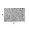 Trix 8 x 10 Large Area Rug Distressed Lattice Motif Taupe Gray Cotton By Casagear Home BM312331