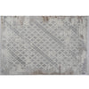 Trix 8 x 10 Large Area Rug, Distressed Lattice Motif, Taupe Gray Cotton By Casagear Home