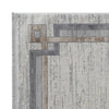 Trix 8 x 10 Large Area Rug Greek Key Style Micro Fringe Gray Cotton By Casagear Home BM312333