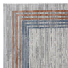 Trix 8 x 10 Large Area Rug Low Pile Red and Blue Striped Gray Cotton By Casagear Home BM312334