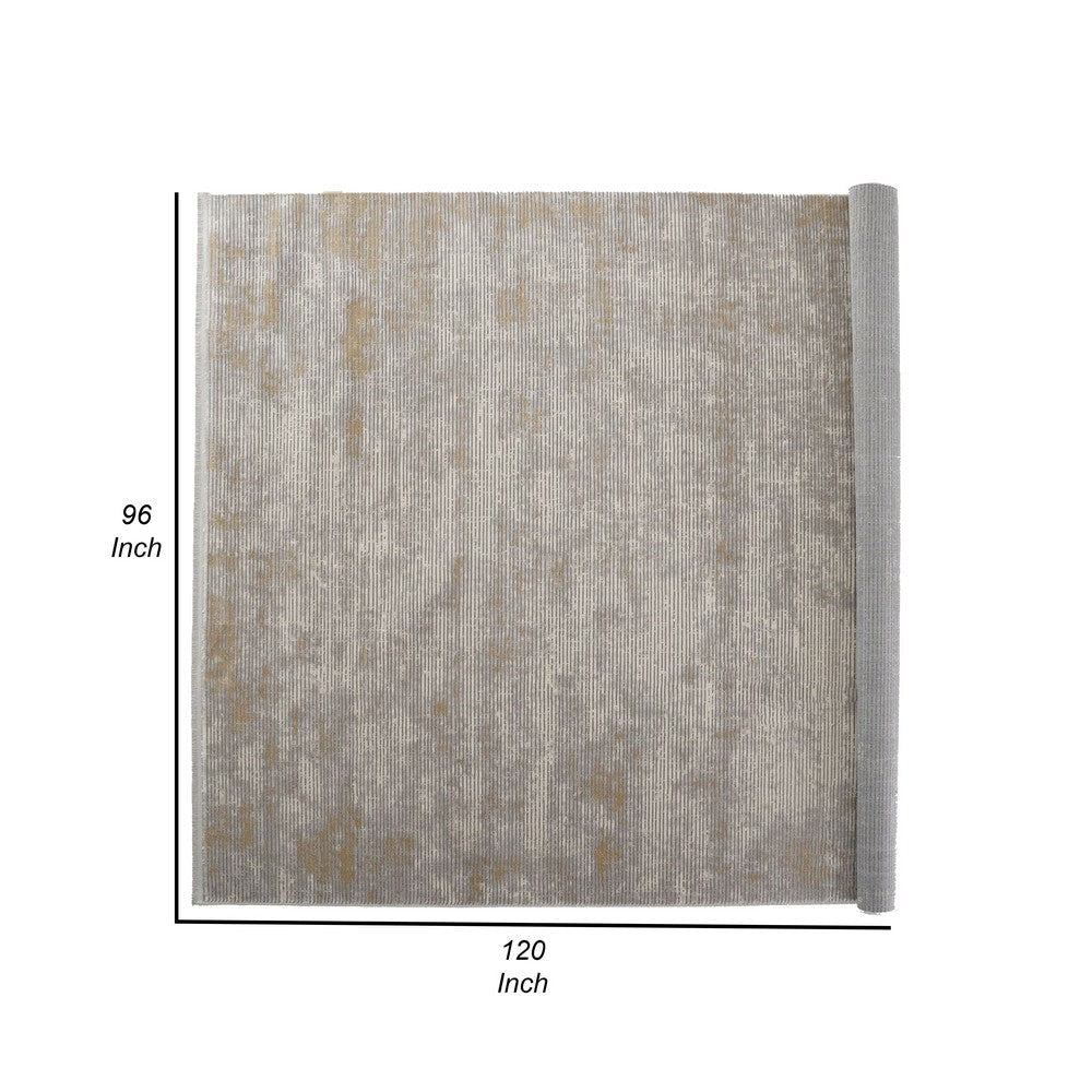 Trix 8 x 10 Large Area Rug Distressed Abstract Low Pile Gray Cotton By Casagear Home BM312336