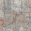 Trix 8 x 10 Large Area Rug Distressed Gray Cream and Orange Cotton By Casagear Home BM312338