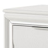 Rara 30 Inch Nightstand 2 Drawers Mirror Trim Acrylic Legs White By Casagear Home BM312377