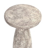 Kole 16 Inch Outdoor Accent Side Table Concrete Round Top Light Gray By Casagear Home BM312452