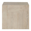 Elsa 24 Inch End Table Square Dovetail Details Meadow White Cracked Oak By Casagear Home BM312469