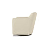 Leena 35 Inch Swivel Accent Chair Soft Beige Linen Polyester Reversible By Casagear Home BM312474