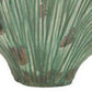 18 Inch Accent Vase Intricate Kelp Design Green Ceramic Brown Accents By Casagear Home BM312529