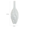 Helly 28 Inch Decorative Vase Intricate Inset Details Modern White Resin By Casagear Home BM312549